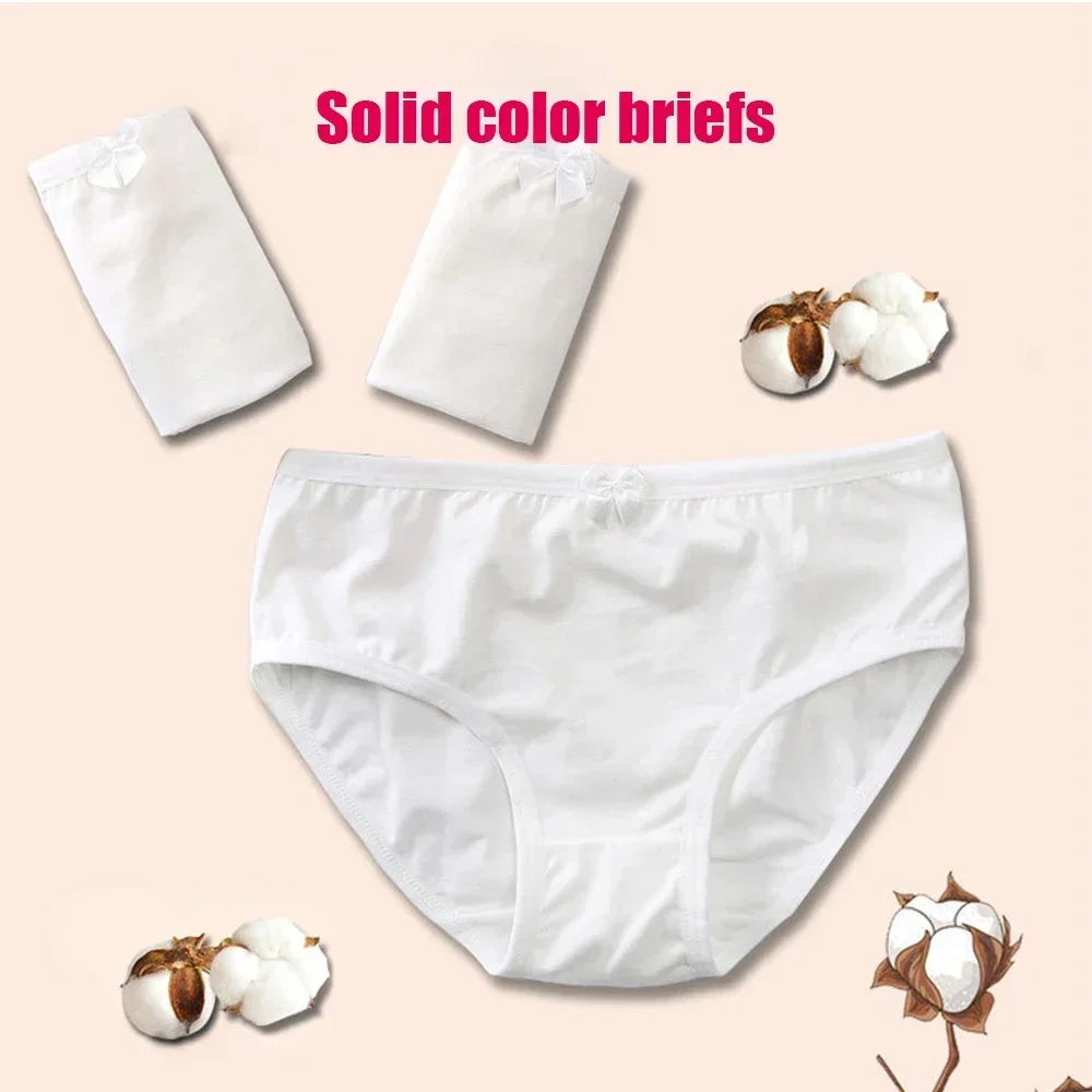 3PCS Young Girls Cotton Panties Children\'s White Briefs Dance Special Suitable For Ballet Underwear Over 8 Years Old Underpanti