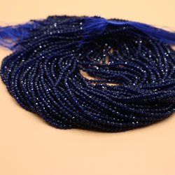 Natural Faceted Stone Beads Section Dark Blue Spinels Stone Beads for Bracelet Necklace Accessories Jewelry Making Women Gift