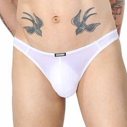 Men's Thongs G Strings Sexy Men Seamless Underwear Ultra-thin Ice Silk Panties Underpants U Pouch Man Bikini Jockstrap Cuecas