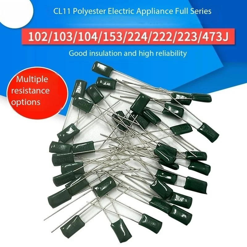 10PCS CL11 polyester capacitor 100V 0.22NF-470NF