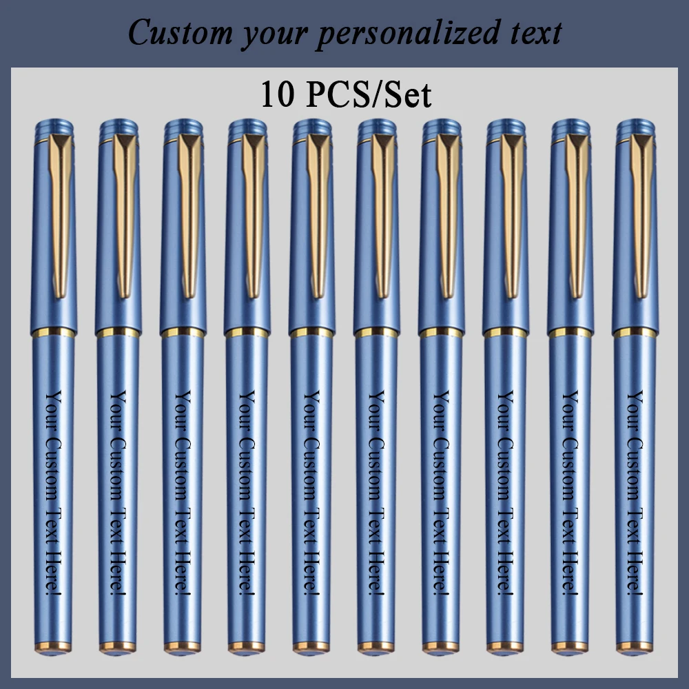 10pcs Custom Gel Pen Personalized School Supplies Stationary Luxury Writing Office Cute Funny Accessories Store Teacher Gift