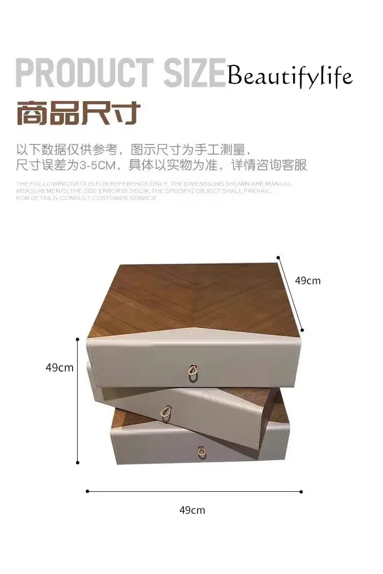 طاولة بجانب السرير دوارة من الخشب الصلب الإيطالي البسيط من NN W، طاولة بجانب السرير لغرفة النوم الراقية، خزانة بسيطة من حبوب الجوز