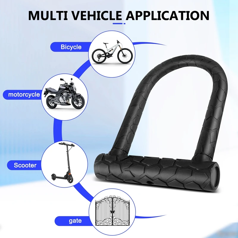 Sterke Beveiliging U Slot Fietsslot Combinatie Anti-Diefstal Fiets Fiets Accessoires Voor Mtb Weg Motorfiets Ketting