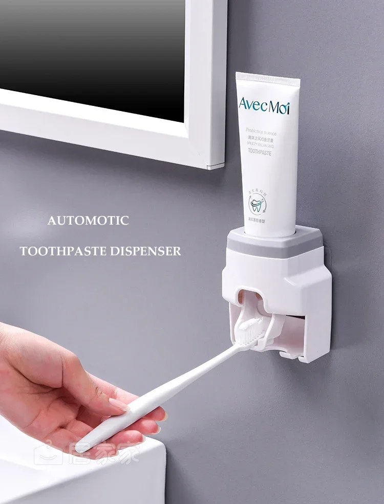 Creative Lazy Automatic Toothpaste Dispenser, Toothpaste Squeezer, Toothbrush Holder, Bathroom Accessories, Storage Rack