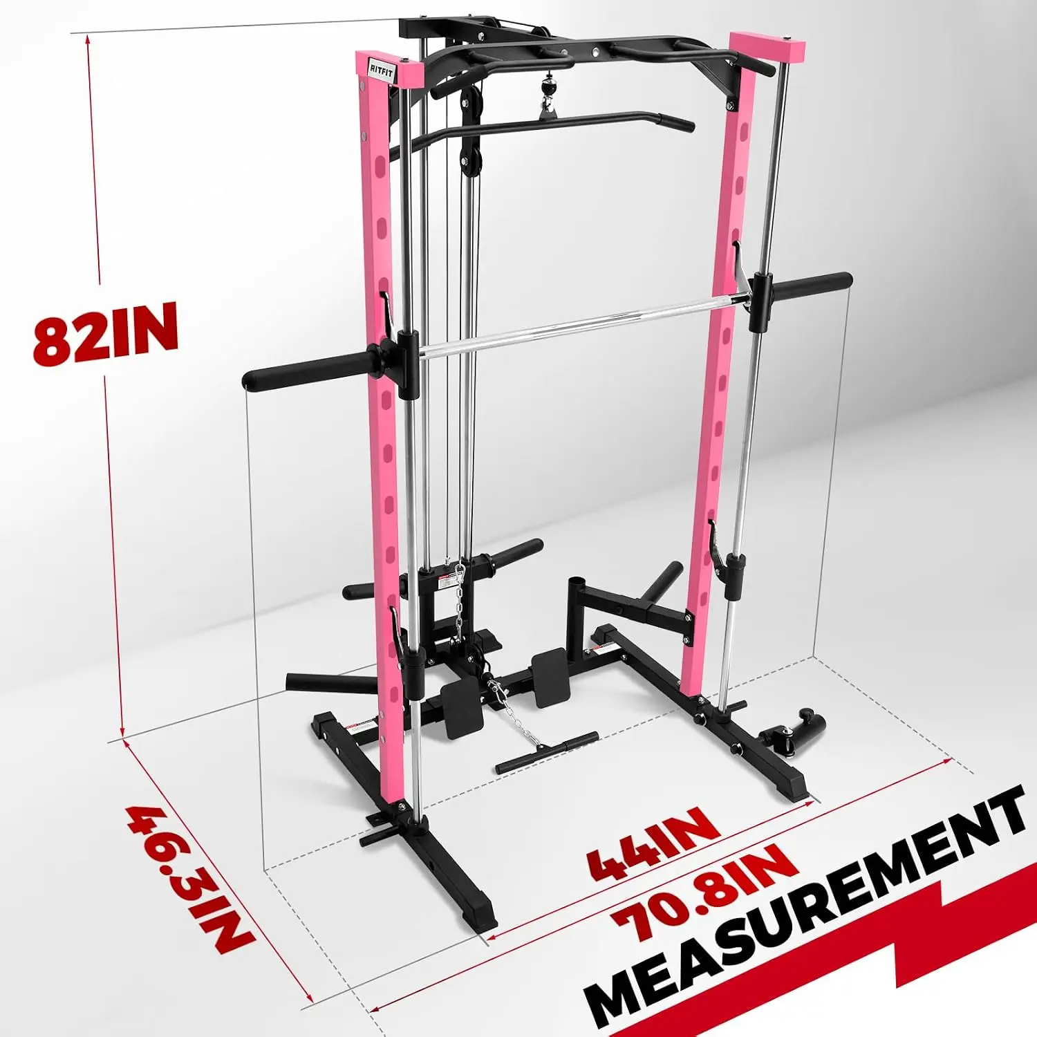 Smith Machine Power Rack with LAT-Pull Down System, Custom