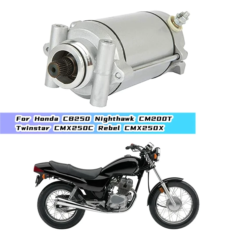 

Стартер мотоцикла для Honda CB250 Nighthawk CM200T Twinstar CMX250C Rebel CMX250X , 410-54054, 31200-465-671 Замена