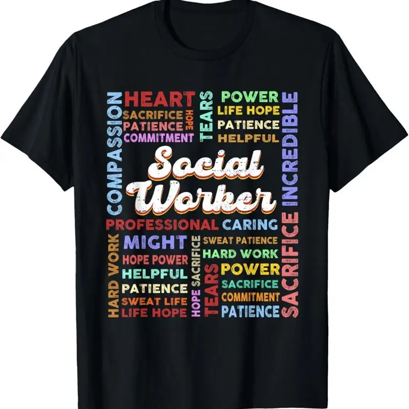 تي شيرت لعامل الأعمال الاجتماعية لخادم العام وشهر العمل