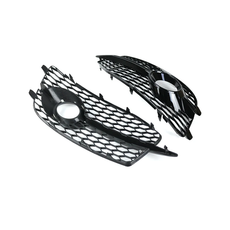 2PC Car Bumper Fog Light Grill Grille Replacement Parts Fit For  Q3 S-Line 2012-2014 8U0807681D 8U0807682D