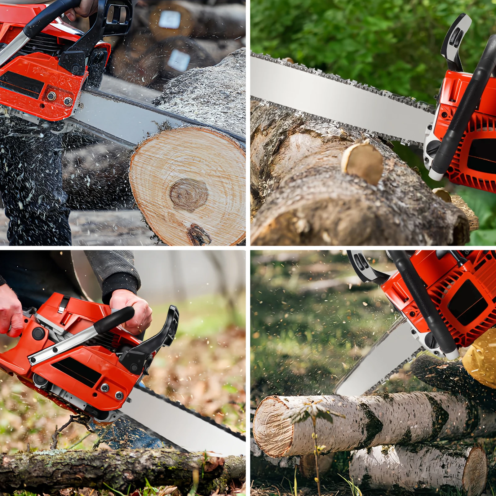 منشار غاز 2400 وات مناشير تعمل بالبنزين منشار سلسلة غاز ثنائي الأشواط 58cc شديد التحمل 20 بوصة شفرة بالمنشار حقن الزيت التلقائي #6