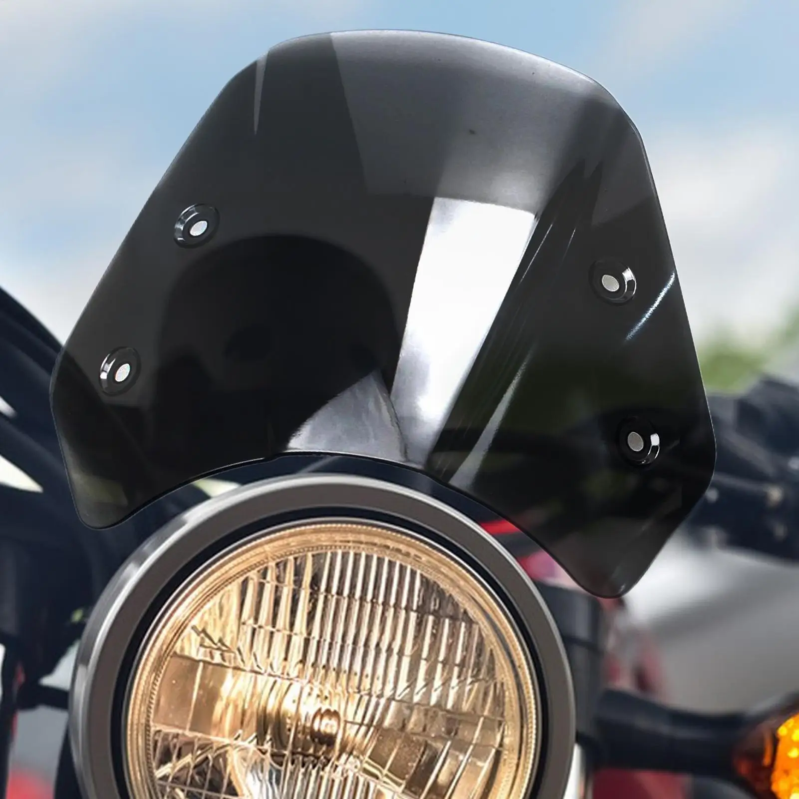 

Motorcycle Headlight Windshield Motorcycle Wind Screen Streamlined Aerodynamic Console Extension Wind Deflector for Biking