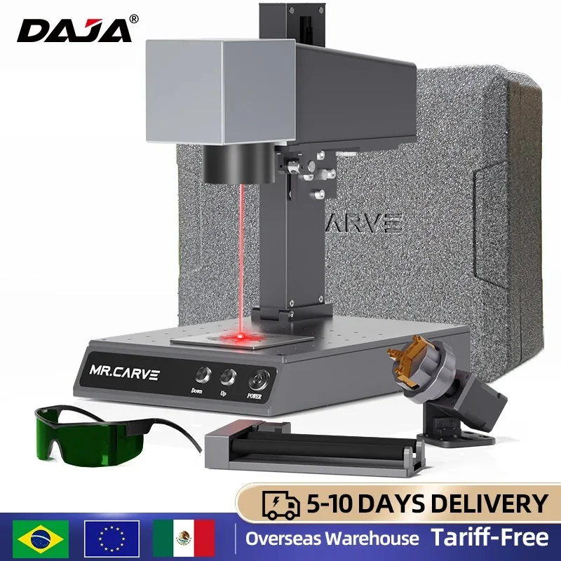 DAJA M1 Pro Fiber Laser Engraver Portable Business Laser Marking Machine for Fast Precise Engraving Plastic Leather All Metals