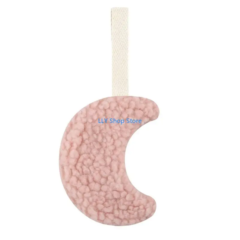

T8UD Anti-Drop Teether Chain Ornament Nipple Clip Teething Toy Decors Pacifier Moon Pendant Baby Soother Infant Shower Gift
