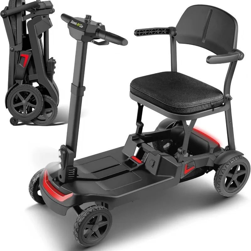 Electric folding four-wheeler lithium battery electric vehicle elderly four-wheeler elderly power scooter