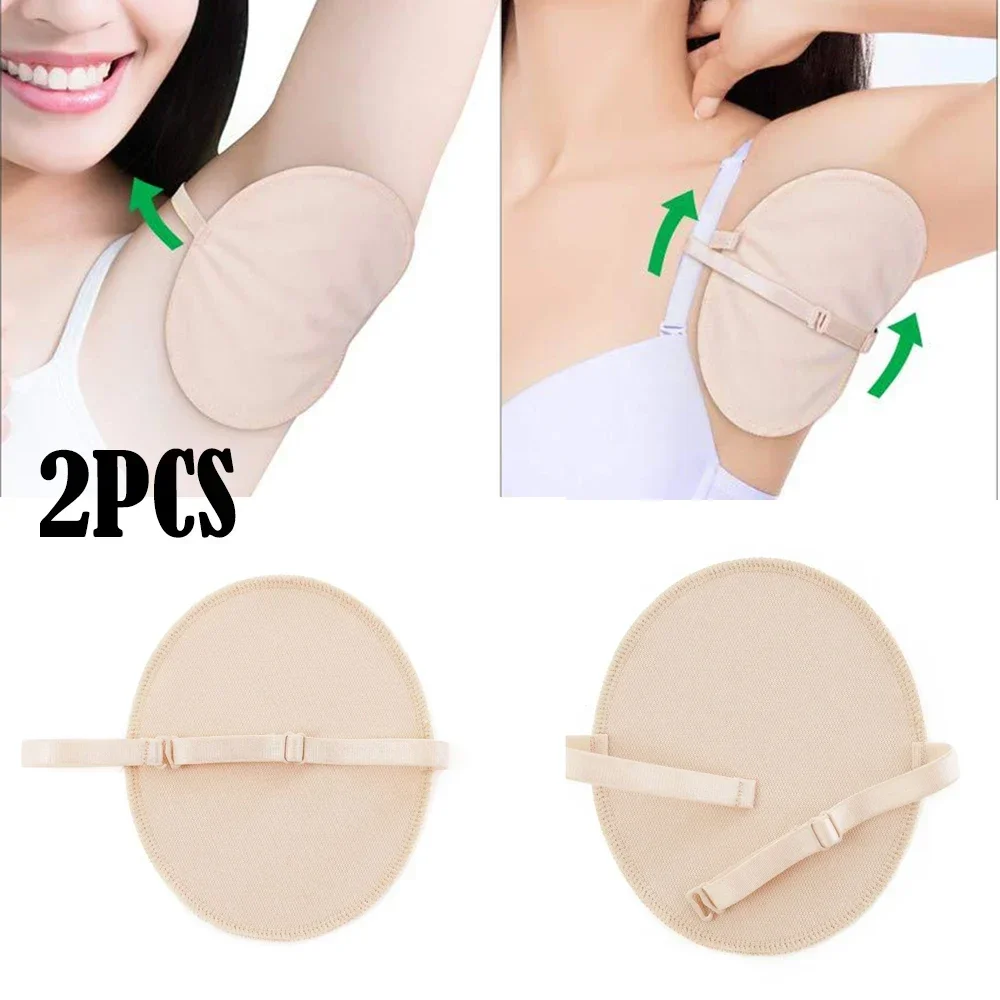 New 2 Pcs Underarm Pads Reusable Adjusted Breathable Cotton Armpit Anti Sweat Strap Pads for Women Cotton Underarm Pads