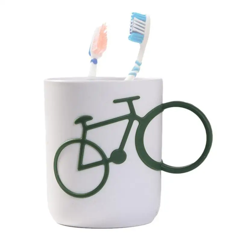 Bathroom Tumbler 340ML Mouthwash Toothbrush Cup Cartoon Cactus Cute Mouthwash Cup Cute Bicycle Toothbrush Cup