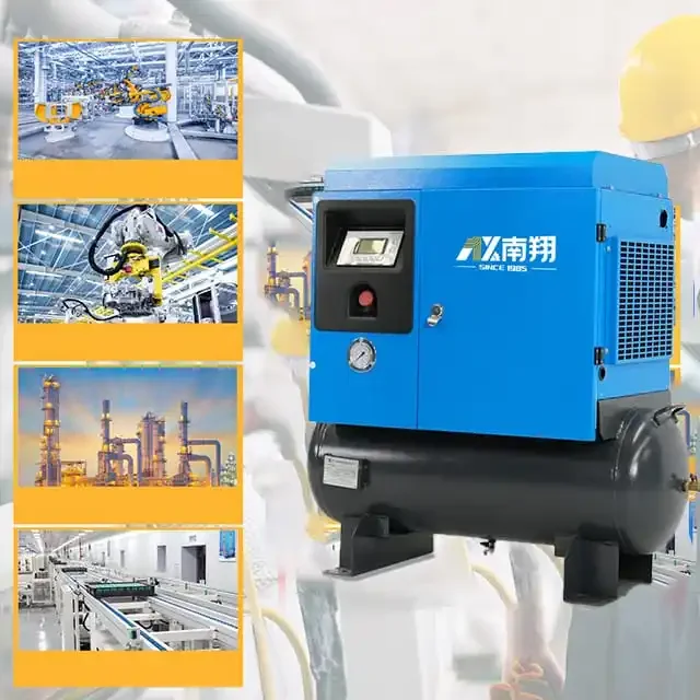 Industrial Compressors 3.7kw 4.5kw 5.5kw 7.5kw Screw Type Compressor Silent Air Compressor With Tank