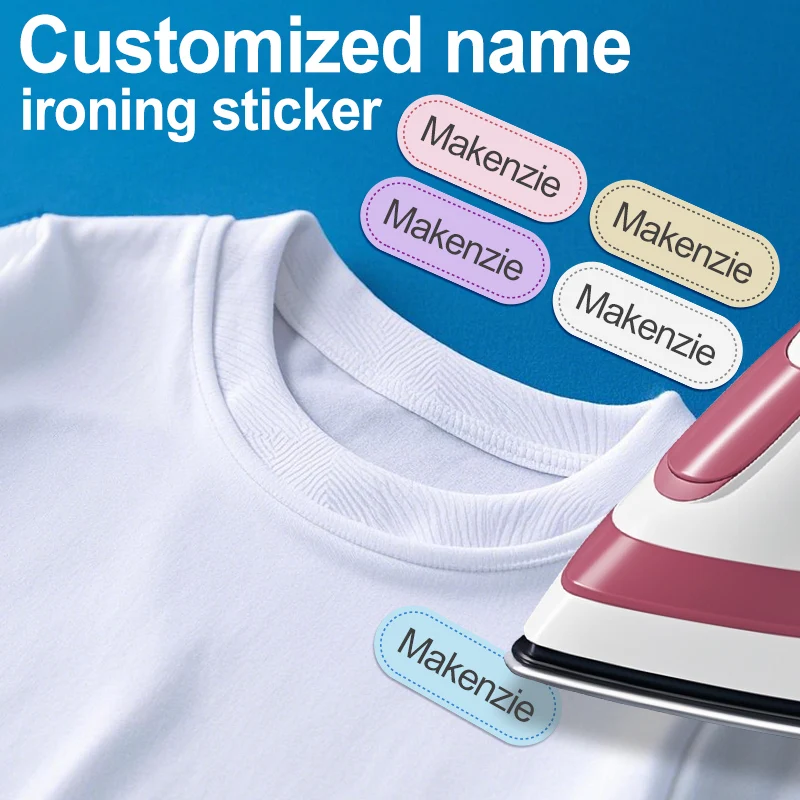 Washable Iron-On Name Stickers Variety Pack for Kids' Clothing Shoes & Accessories Customizable Identifying Labels