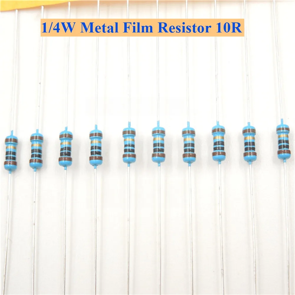 

10Ω 0.25W Precision Resistors 1% - 100PCS Metal Film for Audio/Measurement Circuits