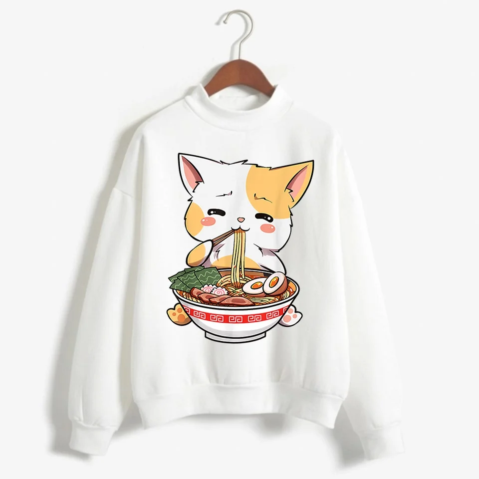 New Japanese Ramen Pullover Sweatshirt Fashion Long Sleeve Tops Women Men Autumn Winter Clothing