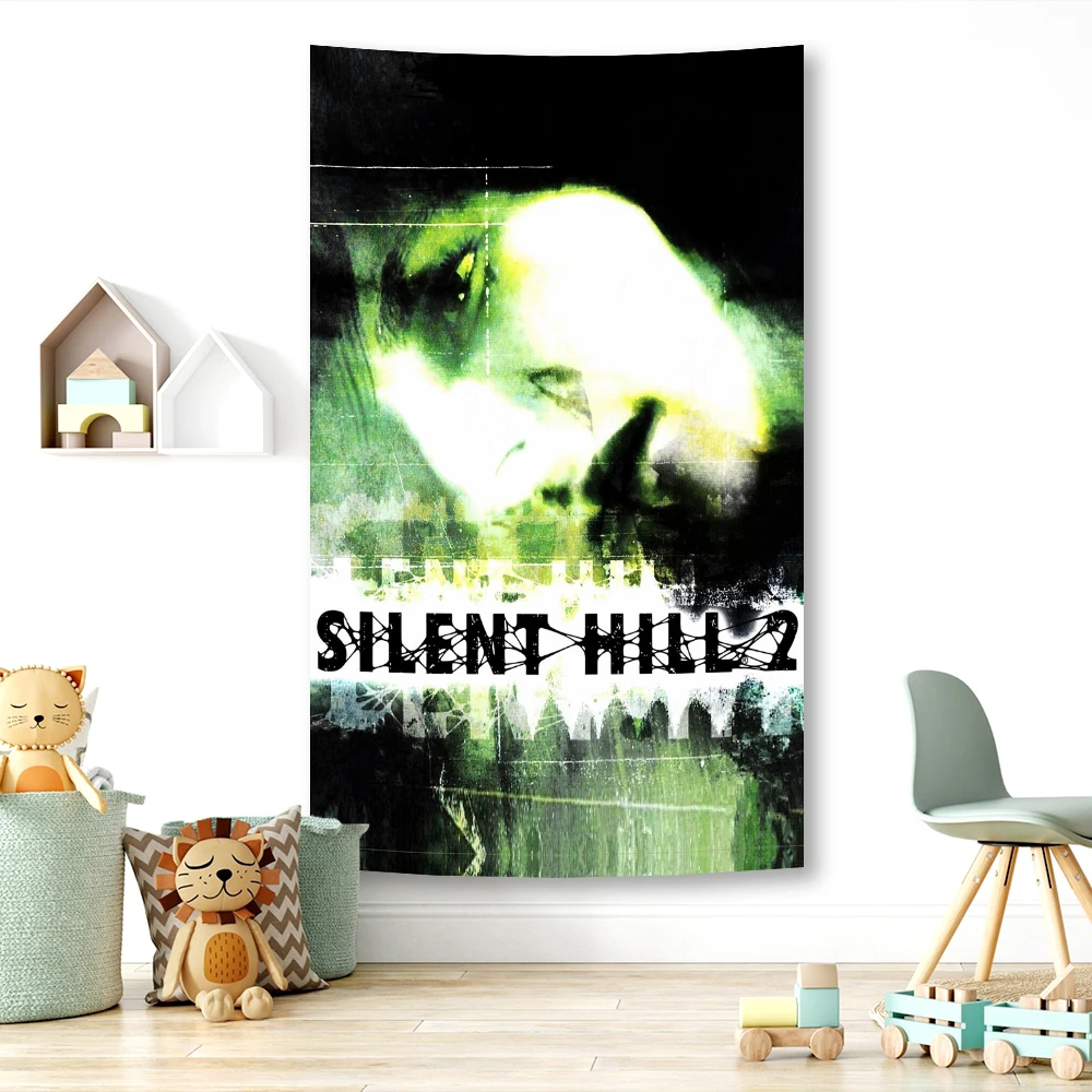 Men Silent Hill 2 T Tapestry Printing Wall Hanging Party Birthday Gifts Background Cloth Flags Living Room  Bedroom Dorm Decor