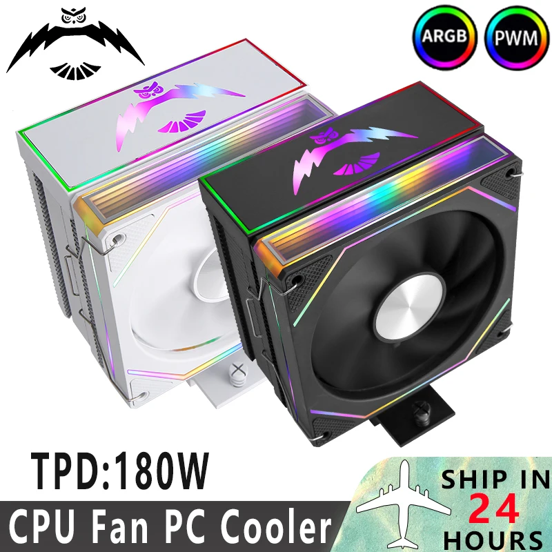 

Кулер QiuzAim AM4 AM5 Black Knight с воздушным охлаждением, совместимый с xeon x99 2011, вентилятор охлаждения процессора 120 мм, 4 тепловых трубки, установка 115x 1200 1700