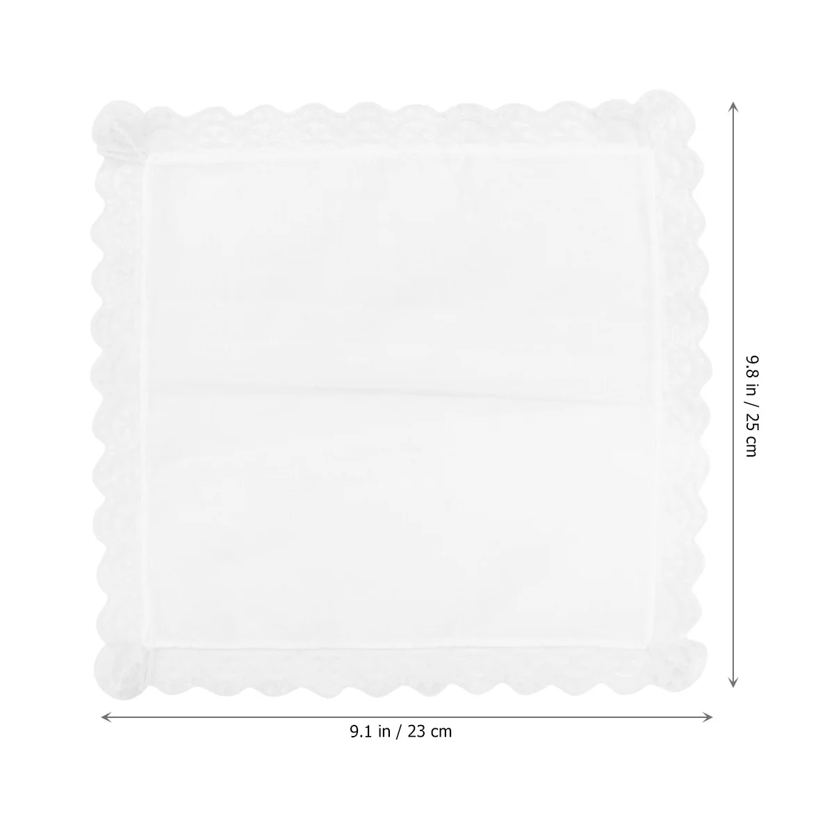 4 pçs lenço de algodão branco puro renda borda bordado estilo minimalista suave durável lavagem fácil uso qualidade premium branco
