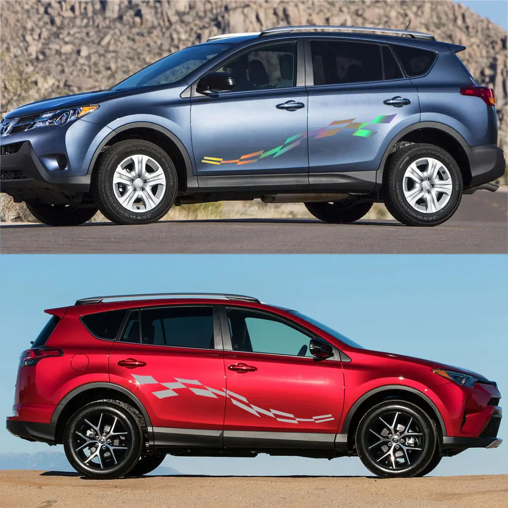 

Наклейки на автомобиль для Toyota RAV4, Hyundai Tucson, Kia Sportage, Subaru: виниловые графические наклейки-решетки, аксессуары для тюнинга