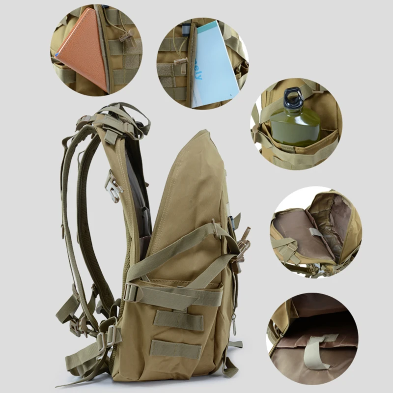 25L Large Capacity Backpack Waterproof Nylon Tactics Molle Bag Men Backpack Rucksack For Hike Travel Backpacks