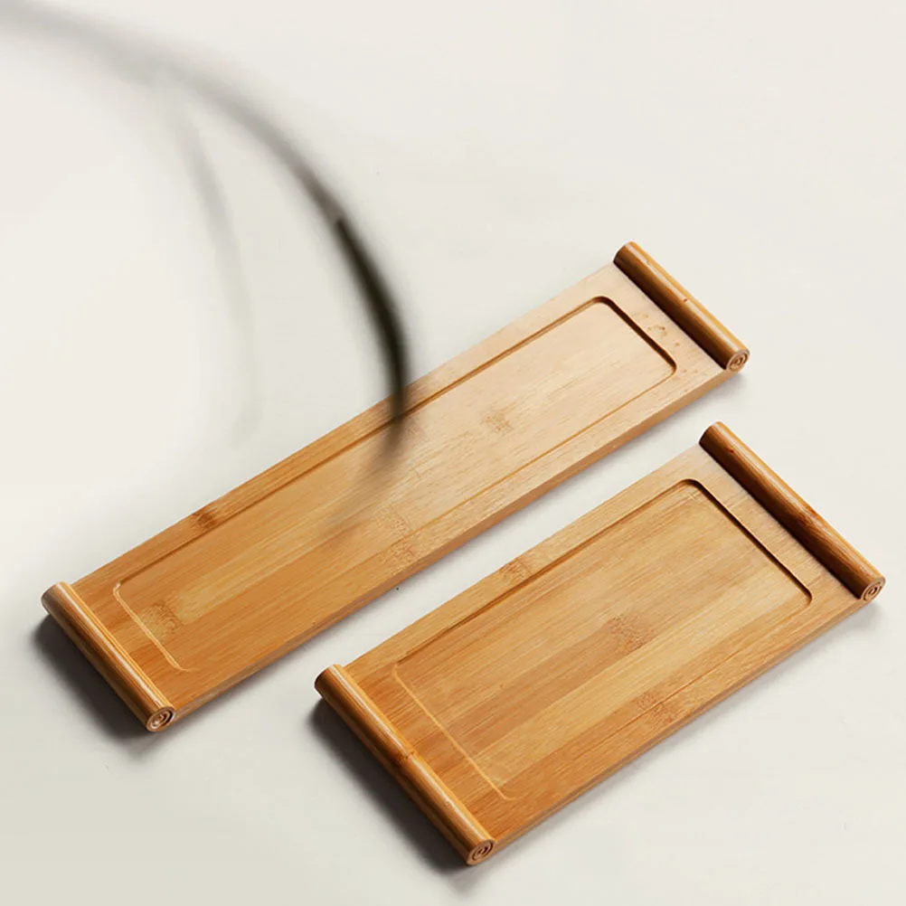 

1pc Bamboo Tea Tray Tea Table Tray For Home Coffee Store Office Use Teaware Holding Board Kitchen Bar Accessory