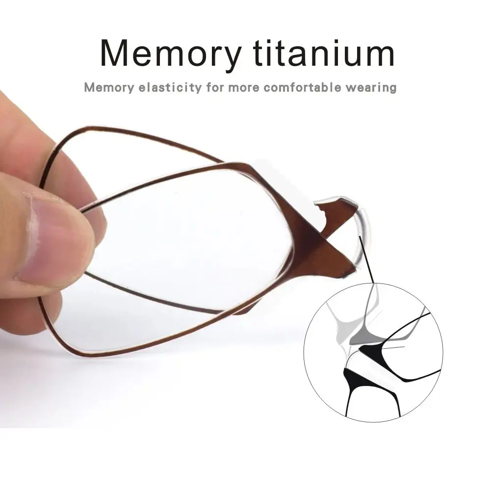 Schlüsselanhänger-Brille mit Nasenclip, Ultraleichte Tragbare Randlose Lesebrille für Damen und Herren, Dioptrien +1,0 +3,0 – Detail 4