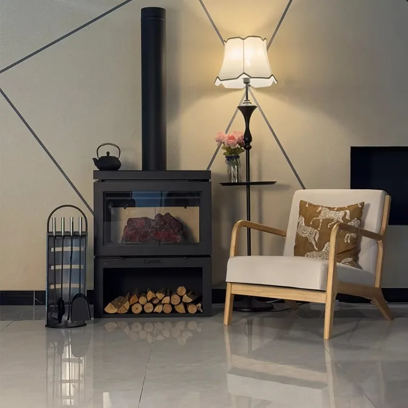 【Best-selling】Heating-equipment Bio Fuel Wood Fireplace Indoor Wood Burning Fireplace Cast Iron Wood Stove China Industry 3