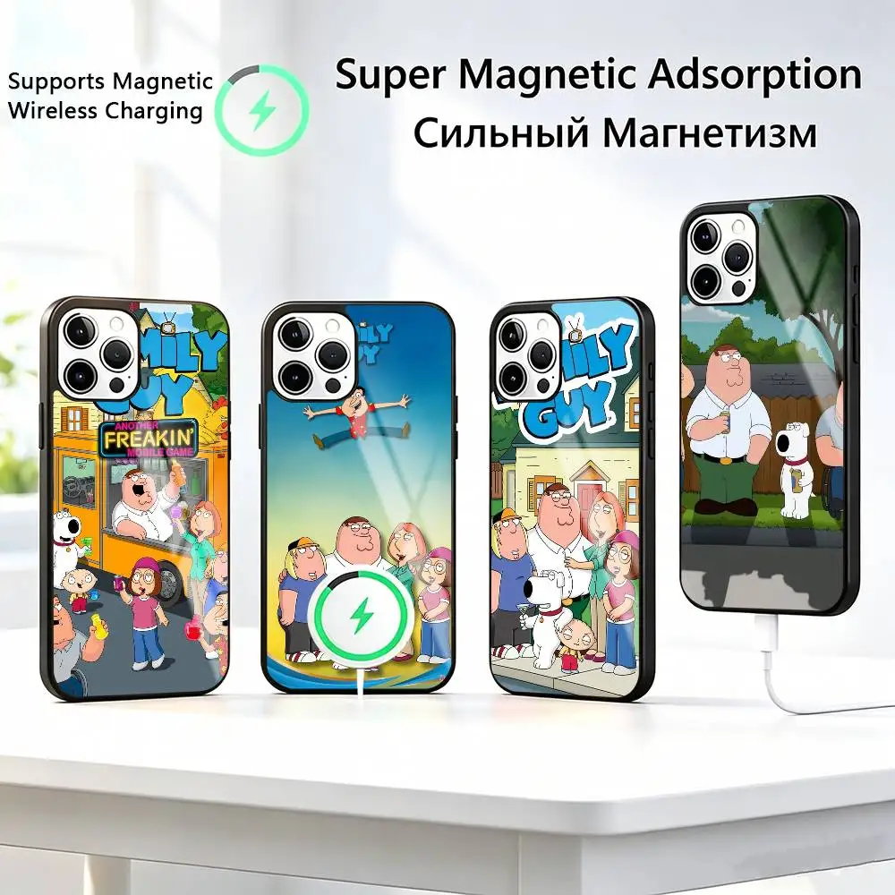 

Cartoon-n Family Funny Guy1 Phone Case For iPhone17,16,15,14,13,12,11 Plus,Pro Supports Magnetic Wireless Charging