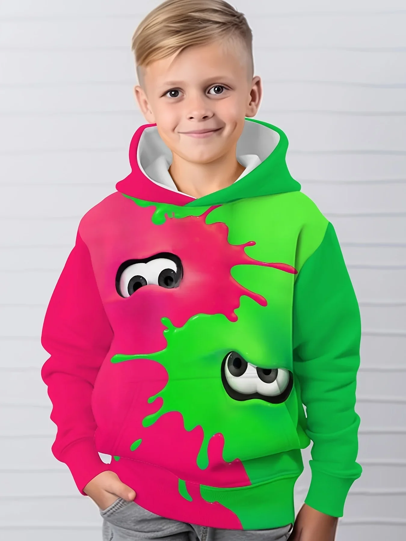 

Детская одежда, длинные рукава для мальчиков, 3D-печать, детская весенне-осенняя уличная рубашка-пуловер для мальчиков и девочек.