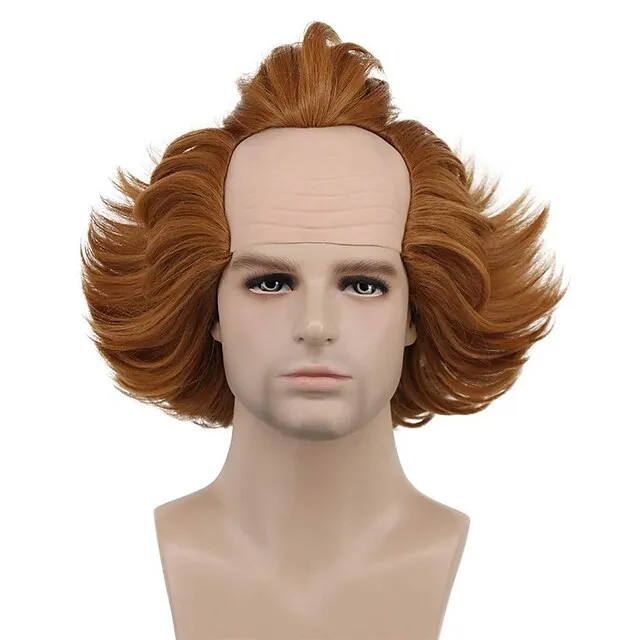 Halloween Scary Synthetic Wig Circus-Inspired Clown Cosplay Mask Headgear Creepy Costume Party Props Anime Style Hair