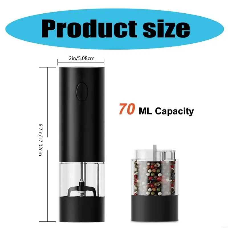 Peppers N58D Mill Coarseness ajustable Molino sal Peppers Electric sal para sal