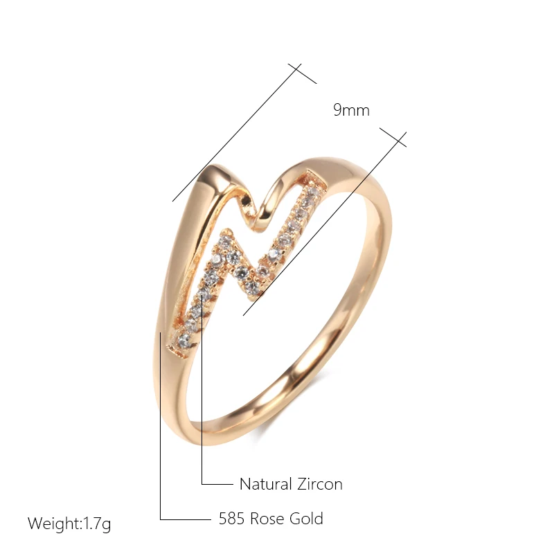 JULYDREAM Simple Double Layer Glossy Metal Zircon Flat Rings 585 Gold Color Trendy Daily Wear Jewelry Personality Match