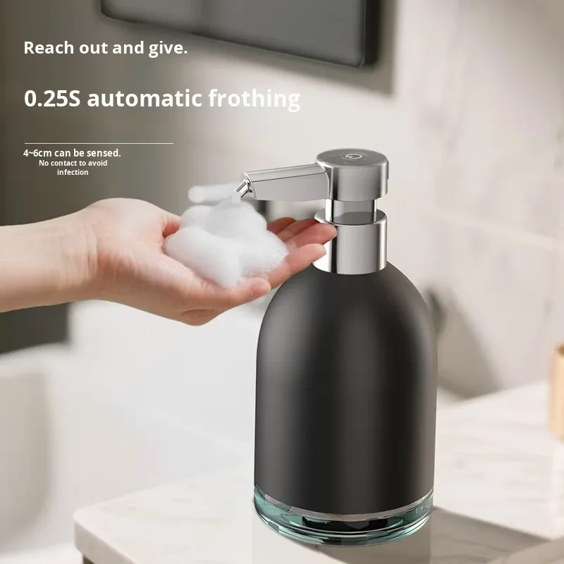 スマートソープディスペンサーボトル-5-ギア-usb-充電式-1200mah-320ml-自動ディスペンサーセンサーポンプ家庭用浴室用