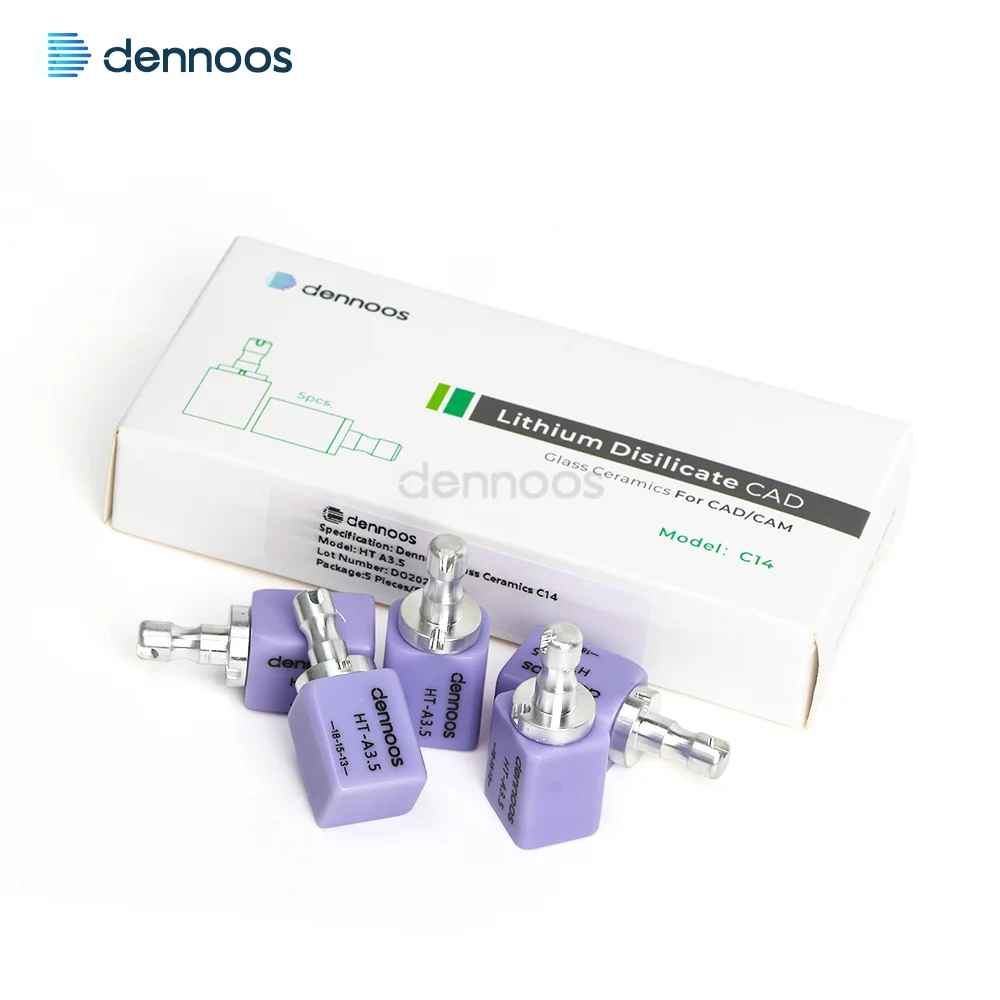Lodden Dennoos Lithium Disilicate Blocks C14 Glass Ceramic Cubes LT/MT/MO/HT Dental Lab for CAD CAM Sirona Cerec Milling System