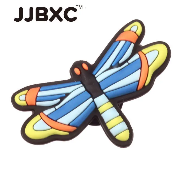 JJBCX Charm Shoe Buckles - High-Quality Three-Dimensional Dragonfly & Bee Designs for DIY Fun