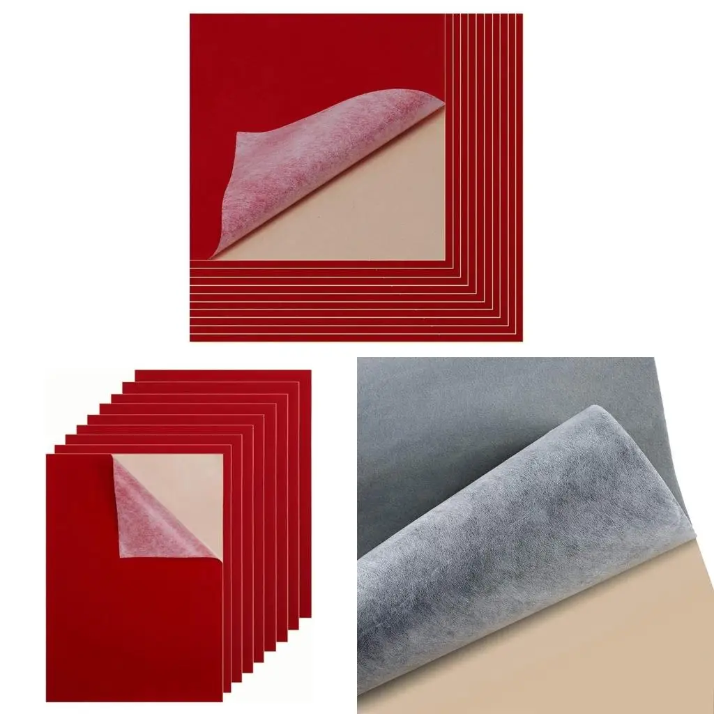 10 Pcs Peels and Felt Sheets Self-Adhesive Fabric Liners Multifunctional Felt Sheets Felt Adhesive Sheet A 4 Size