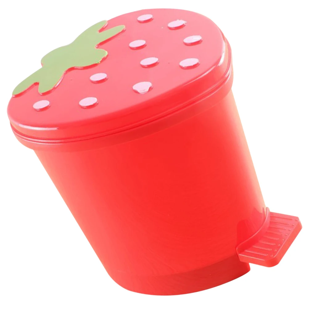 

Mini Desktop Trash Can Pink Rubbish Bin for Dorm Small Waste Basket Plastic Easy Clean Large Capacity Kitchen Bedroom Office