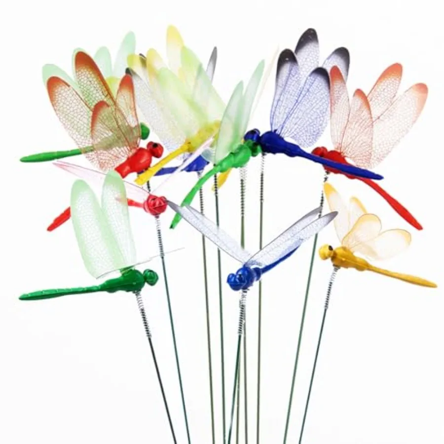 

3D Decorative Dragonfly Garden Stakes Dragonflies Garden Decorations for Yard Patio Lawn Plant Flower Pot Decor