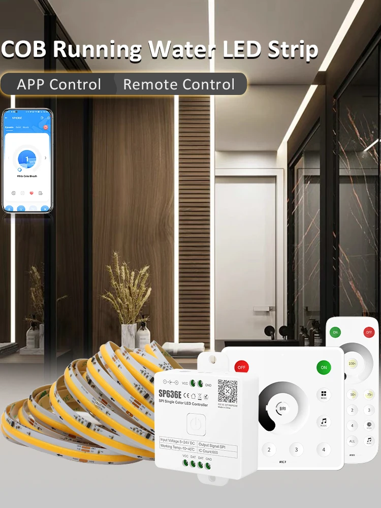 WS2811 COB Pferd Laufende Led-streifen 24V 360LEDs/M BanlanX APP Steuerung 10M 15M 20M Sequentielle Wasser Fluss Led-leuchten für Zimmer Dekor