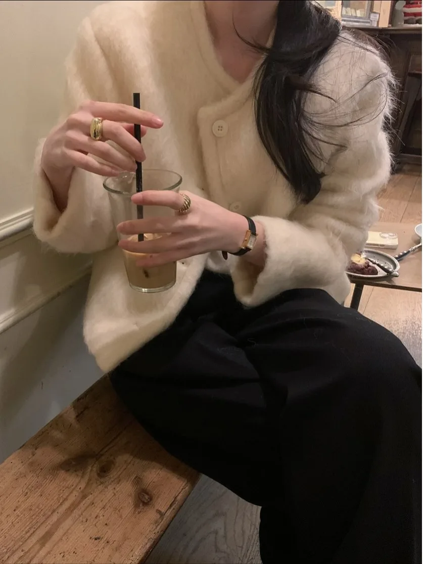 

Шикарный круглый теплый шерстяной костюм Ne Thiened, женская модная зимняя верхняя одежда, уютная толстая одежда для поездок на работу и ветер