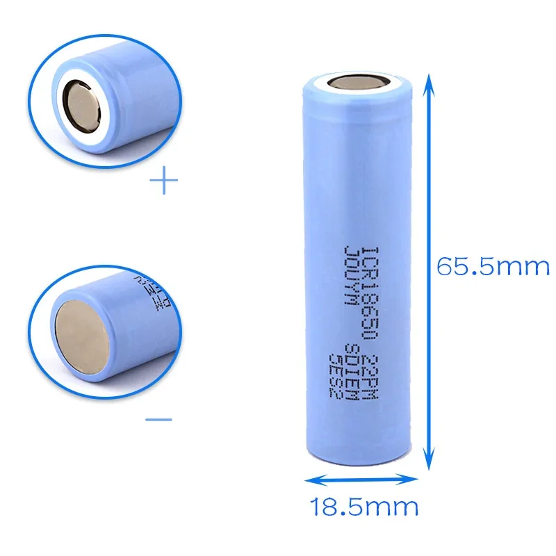 1-10PCS 18650 Battery 2200 mAh 3.7V 22P Rechargeable Li-ion Battery High Performance Li-ion Batteries