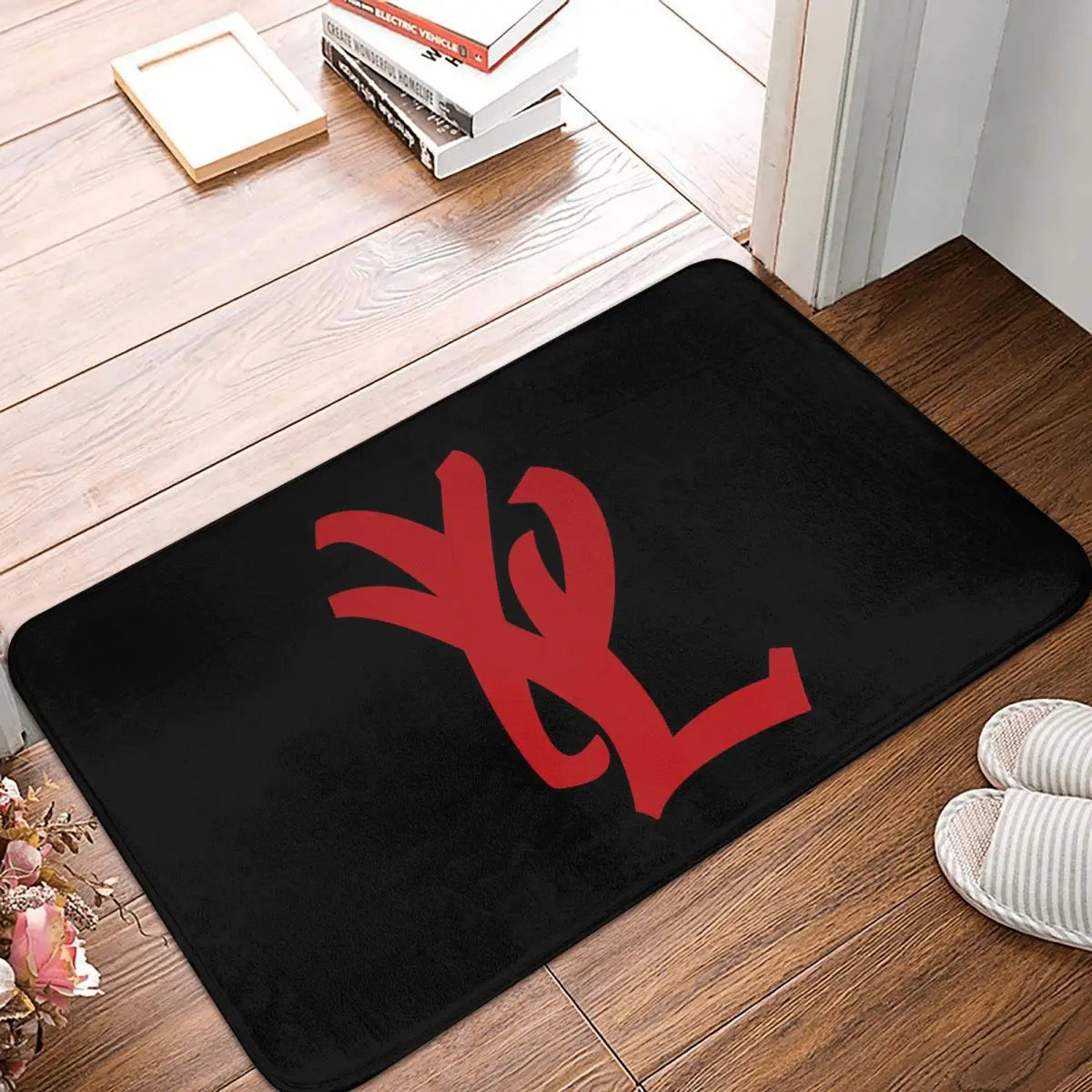 Rapper Playboi Carti YVL Red Logo Doormat Kitchen Entrance Home Floor Mat Non-slip Carpet Rug for Living room Footpad Mats