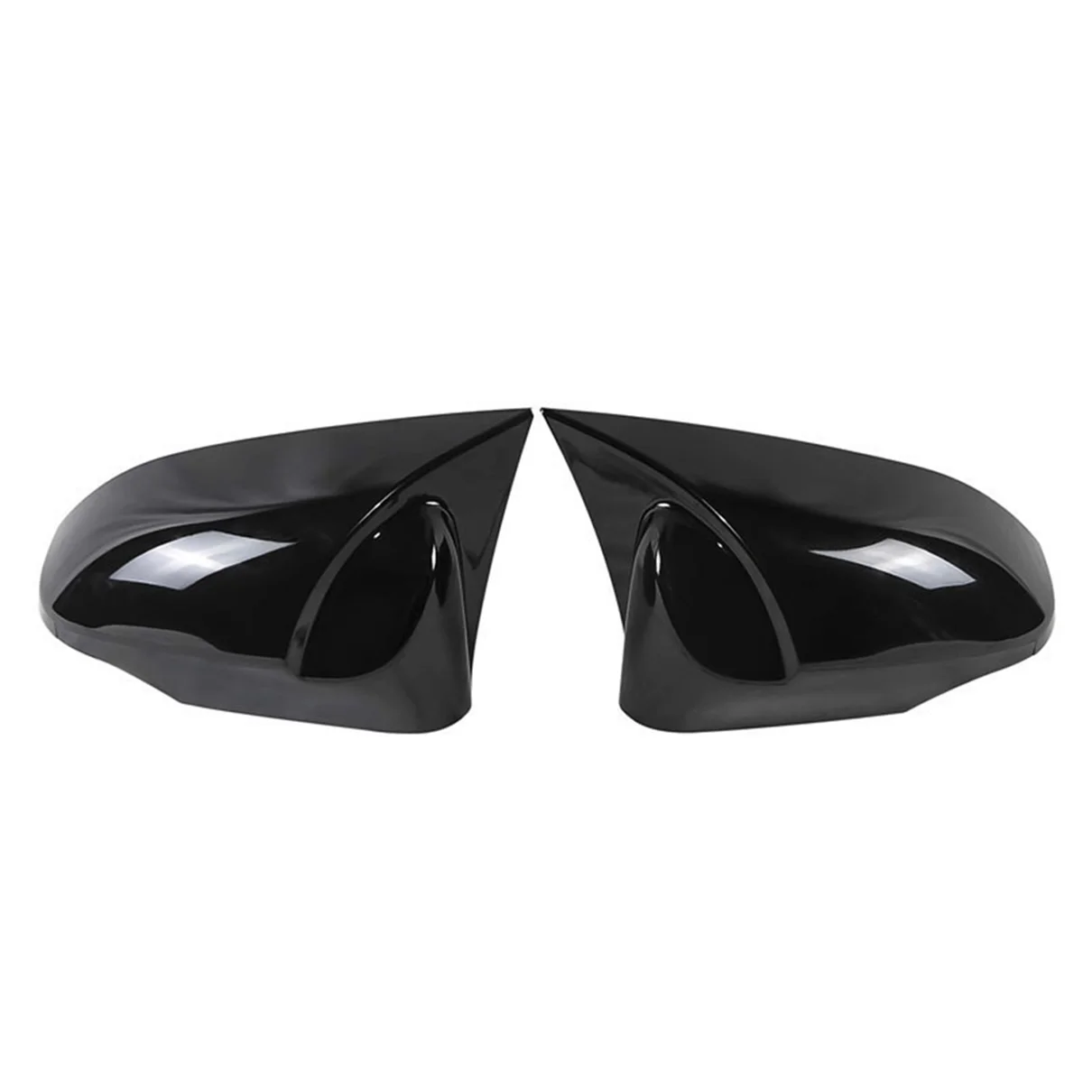 1 Pair of Bright Black Horn Rearview Mirror Housings Reversing Mirror Cover Stickers for Toyota Camry 13-17 Camry Parts