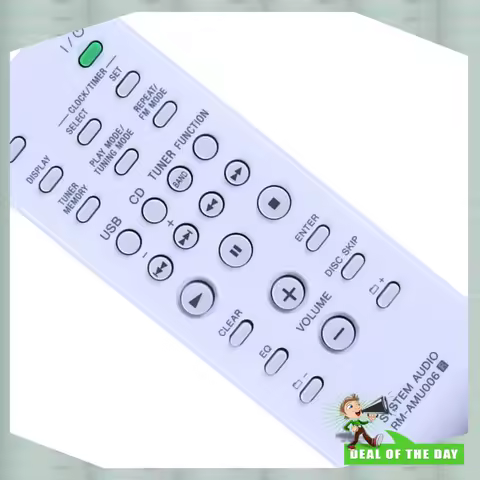 24-Hour Delivery For Sony Mini Hi-Fi Component System Replacement Remote Control RM-AMU006 For Models FST-ZUX9 LBT-ZUX9 MHC-EX9