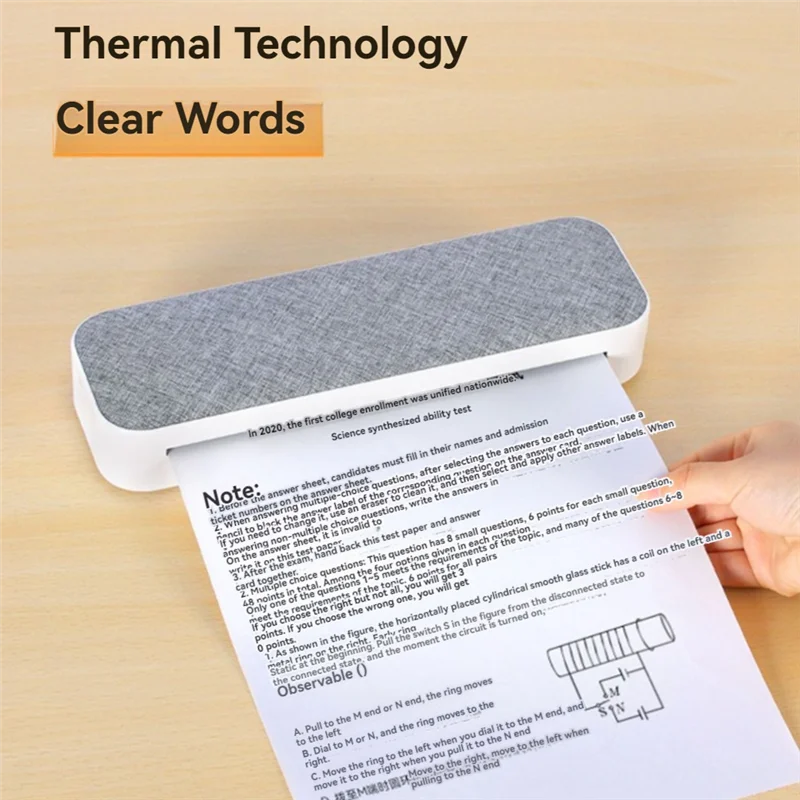 Peripage A40 휴대용 빠른 건조 장기 보존 기간 접힌 종이용 VO-A4 감열지