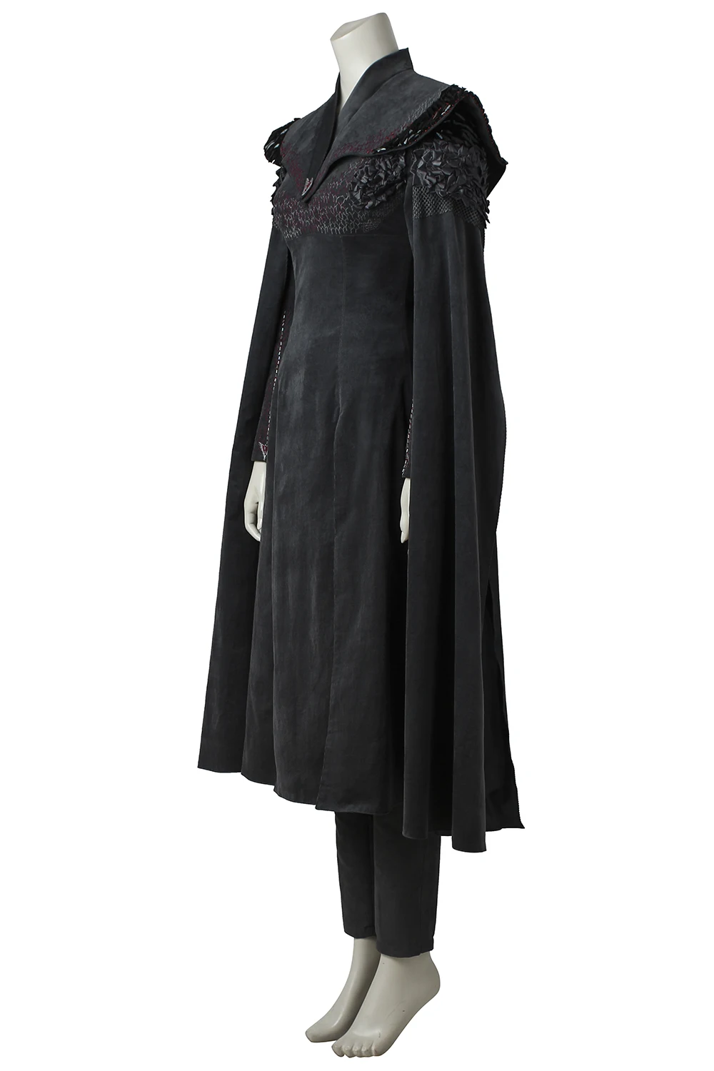 

Daenerys Cosplay TV Series Targarye Costume Women's Cape Dress Pants Suit Shoes Halloween Carnival Stage Black Outfit